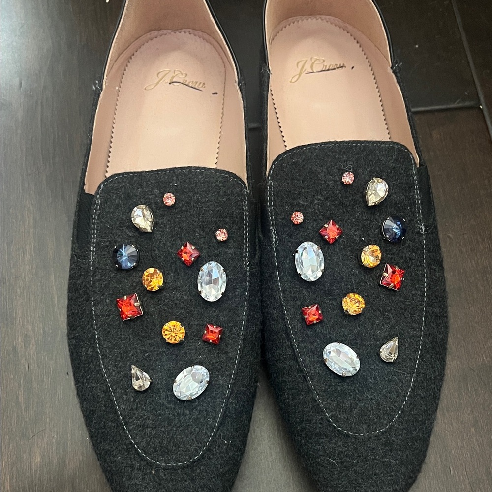 J. Crew Black Loafers sz 10